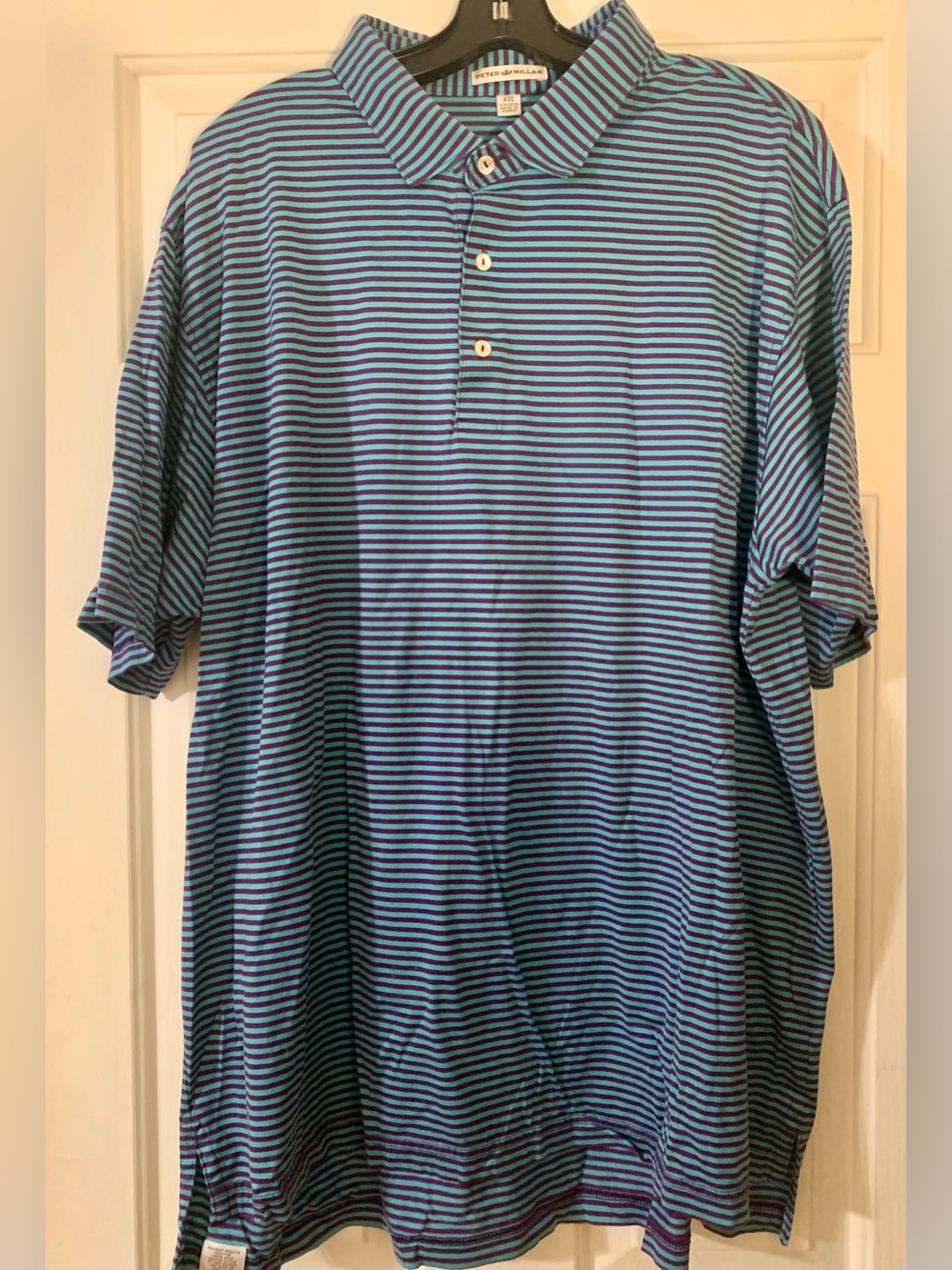 Peter Millar Crown Striped Polo Shirt XXL